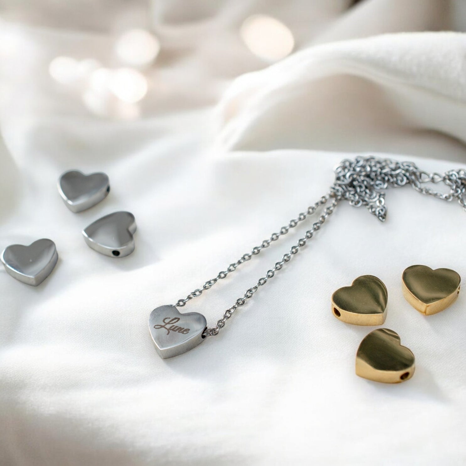 Gepersonaliseerde ketting met hartje