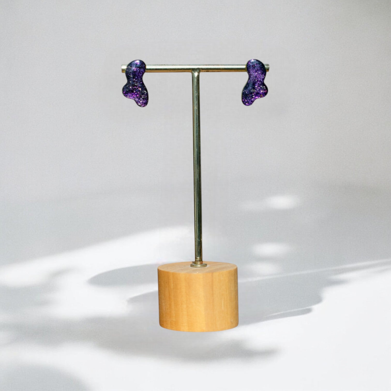 Keelin Design, Handmade Jewelry - Meau Statement Oorstekers - Midi Klein Paars