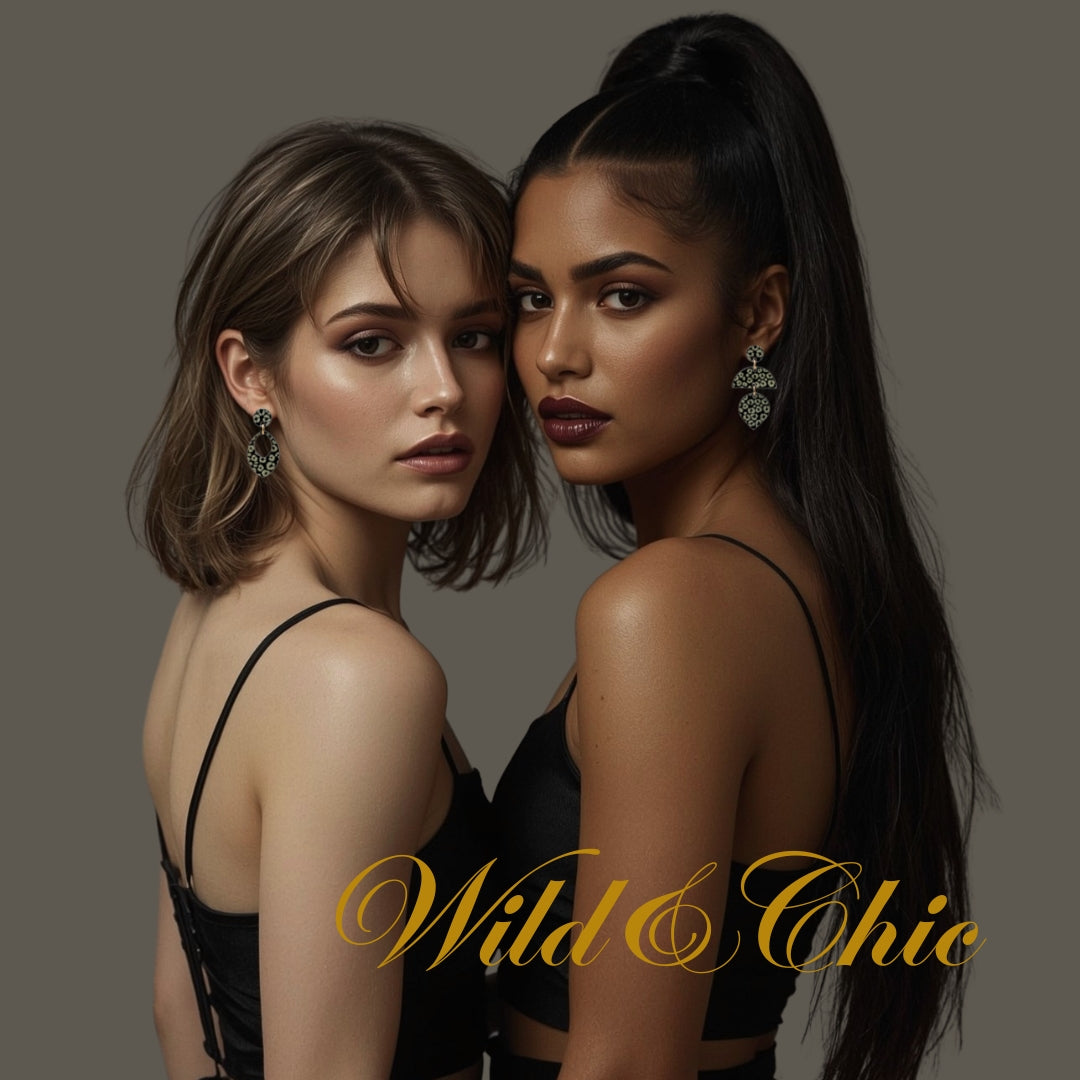 Nina Leopard Oorbellen - Midi