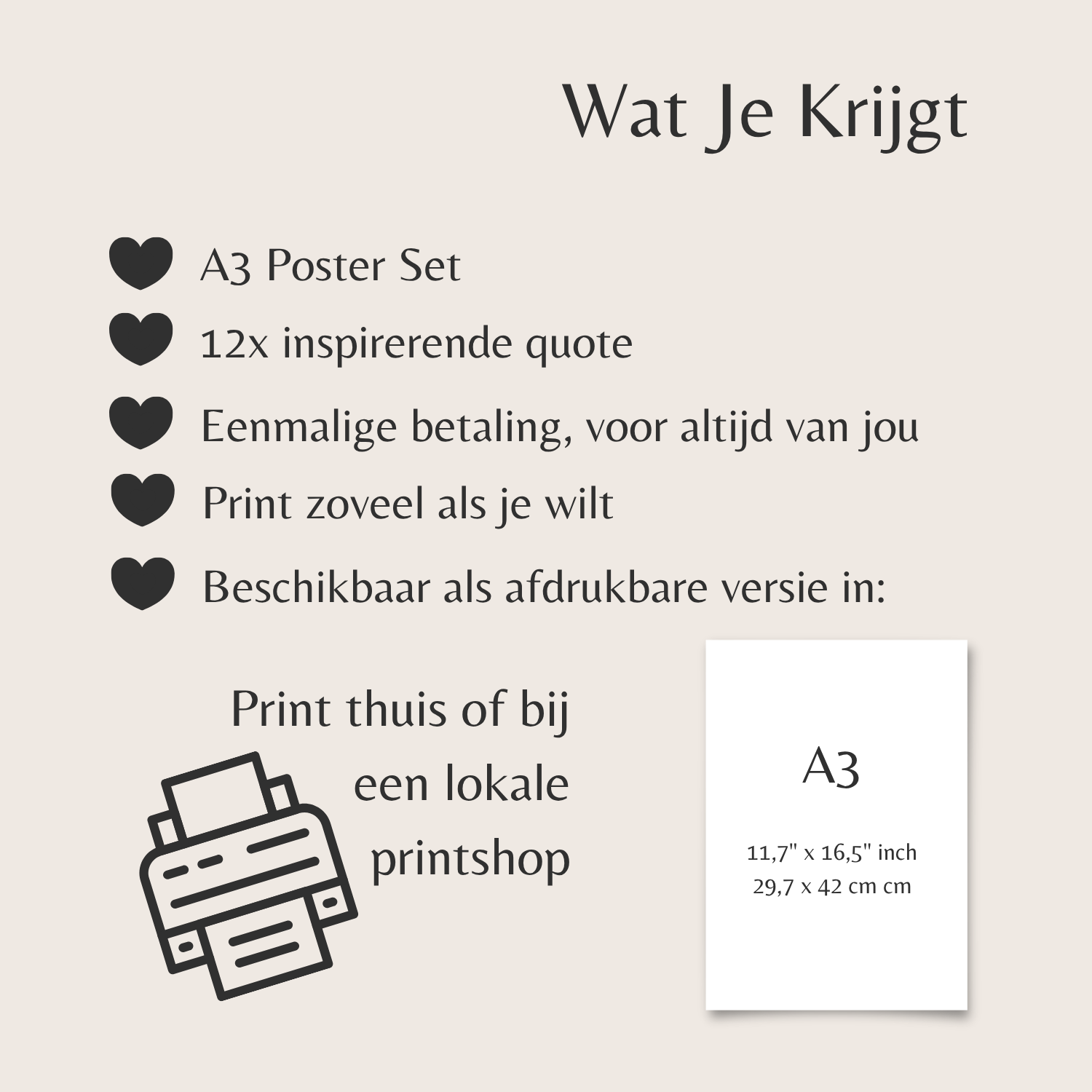 Daily Reminder Quote Bundle · 21 Elegante Quote Printables voor Rust & Inspiratie (A3, PDF + PNG)