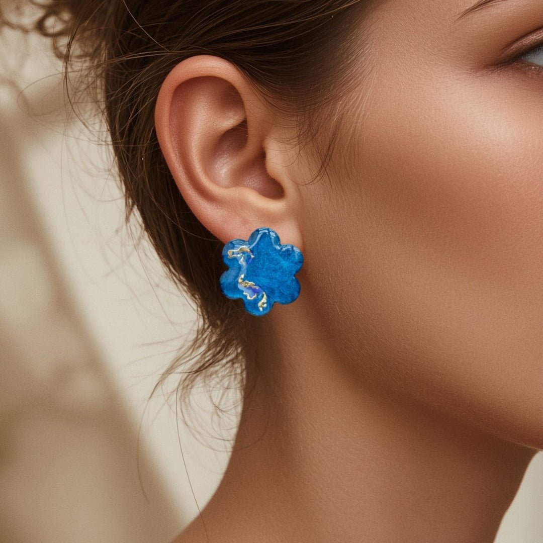 Blair - STARDUST MIDI Bloemen Blauw - Keelin Design