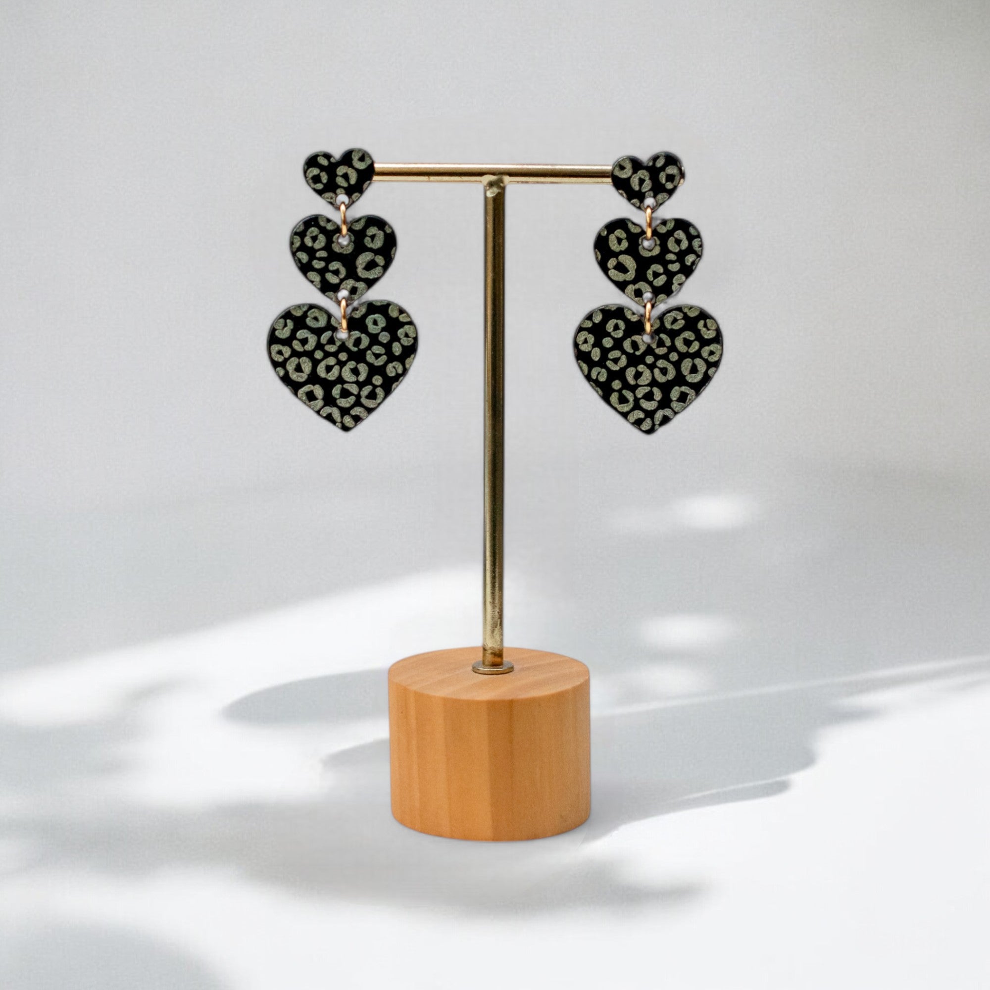 Luna - LEOPARD Statement Hartjes Goud - Keelin Design