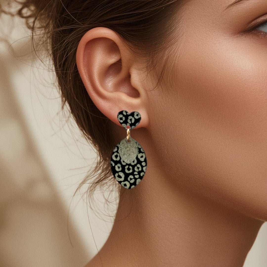 Maya - LEOPARD MIDI Hartje + Druppel Goud - Keelin Design