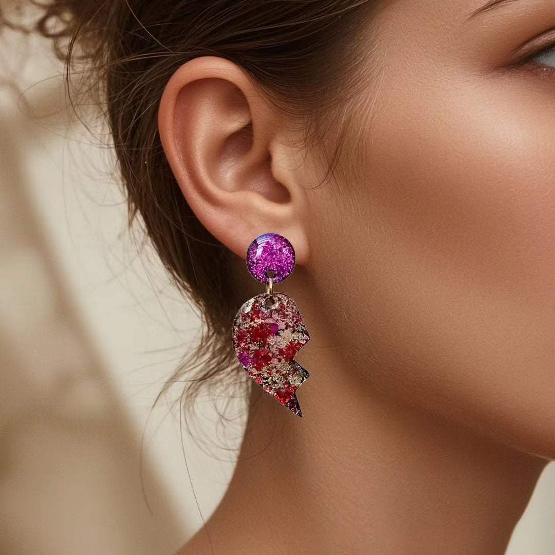 Noor · Gebroken Hart Statement Oorbellen - Keelin Design