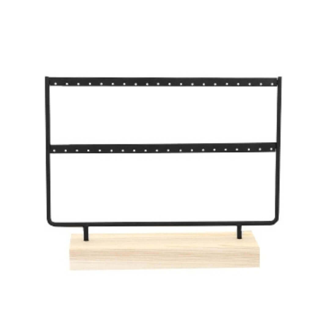 Sieraden display voor oorbellen - twee rijen - zwart - Keelin Design