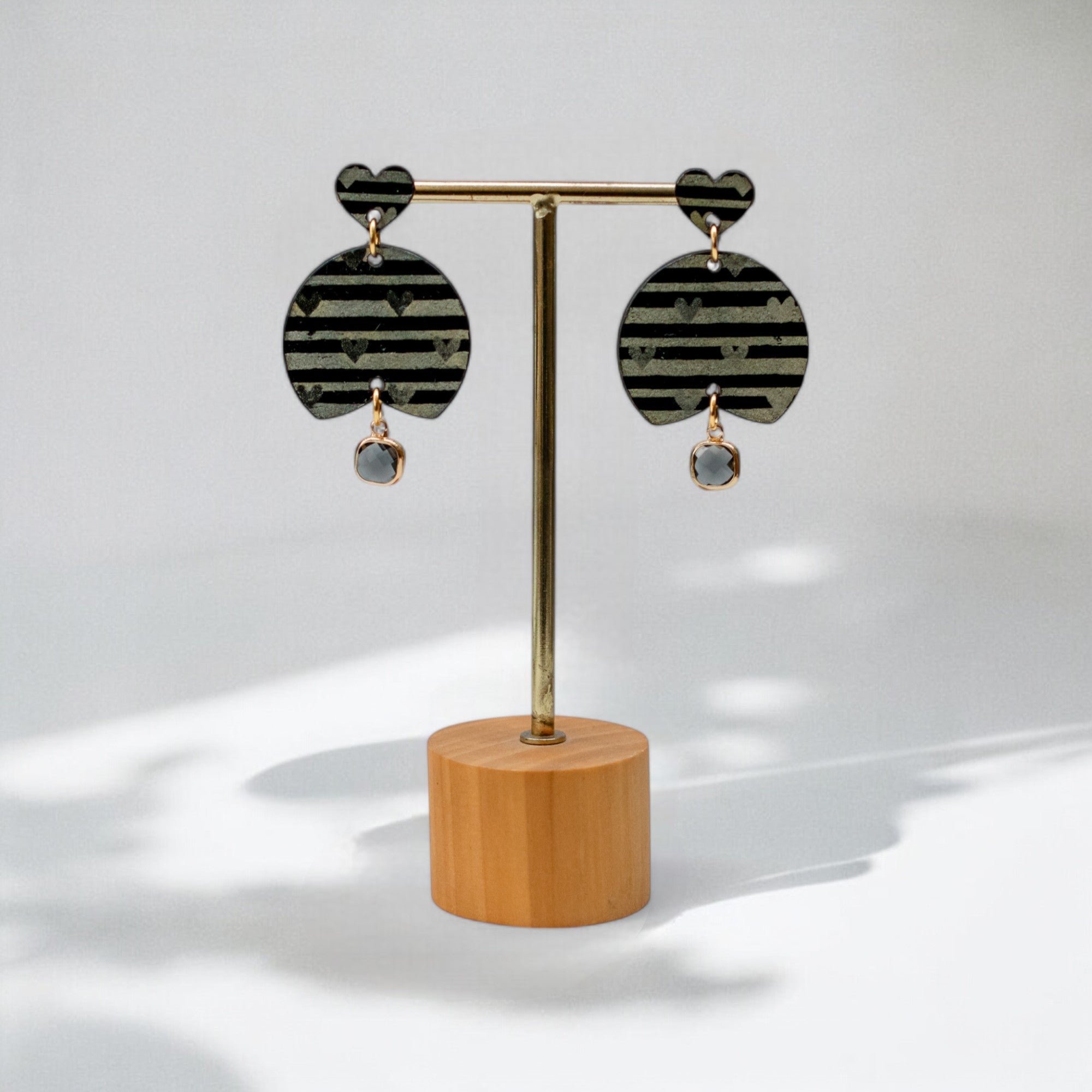 Stripes Love Statement - Love Stories Glas Hanger Goud - Keelin Design