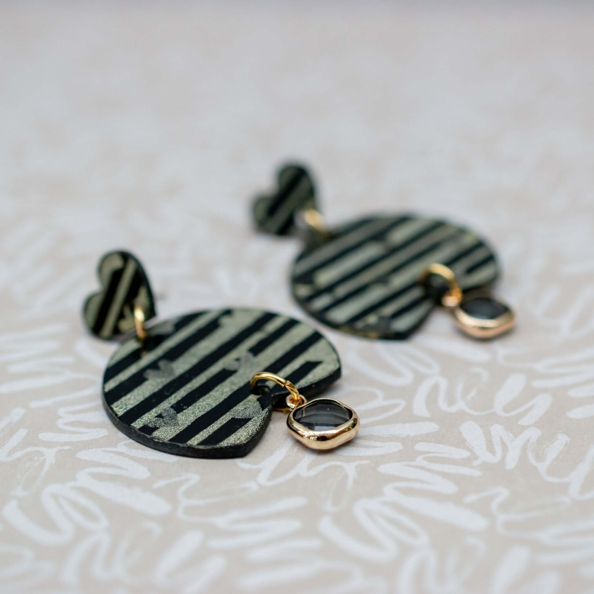 Stripes Love Statement - Love Stories Glas Hanger Goud - Keelin Design