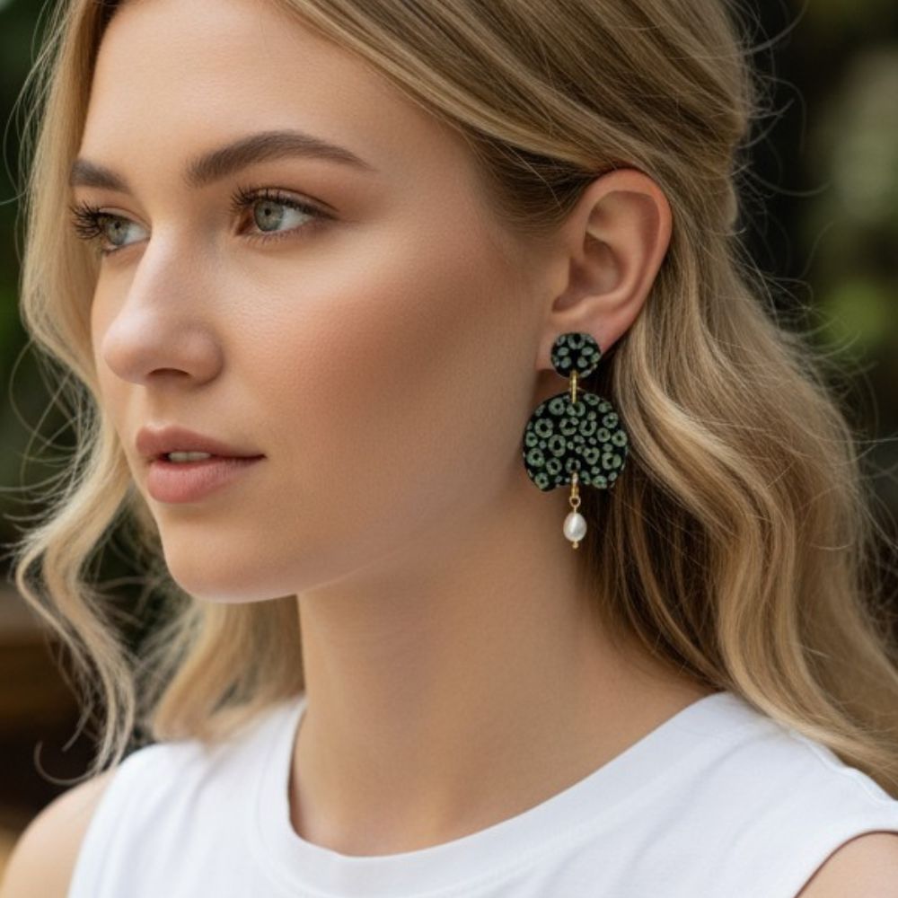 Aria - LEOPARD Statement met Zoetwaterparel Goud