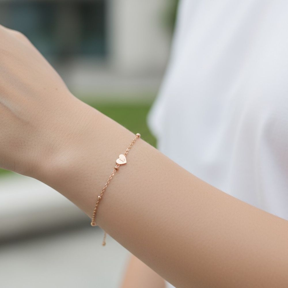 Gepersonaliseerde armband met hartje