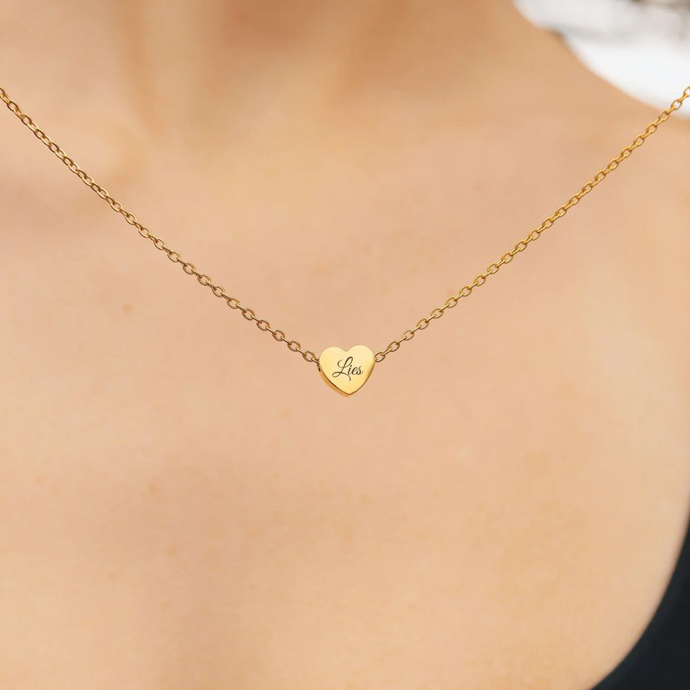 Gepersonaliseerde ketting met hartje