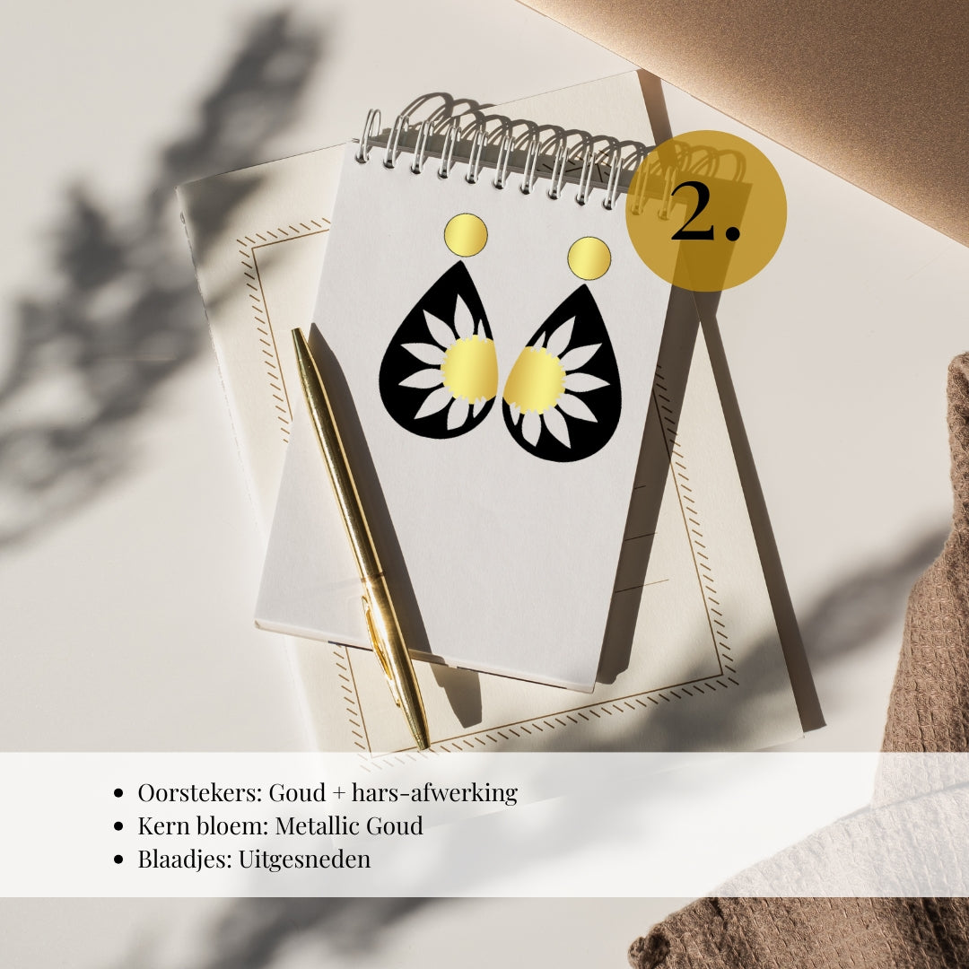 Statement Zonnebloem Oorbellen [Instant Design]