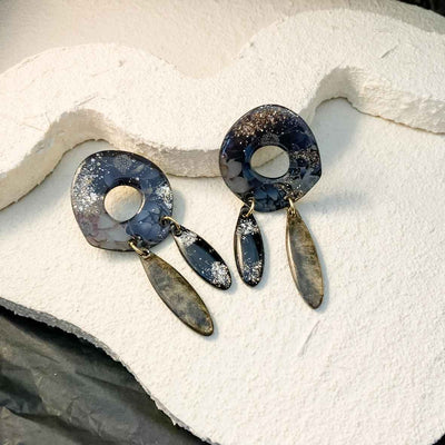 Keelin Design, Handgemaakte Oorbellen · Freya · Statement Oorbellen · Floral Beige