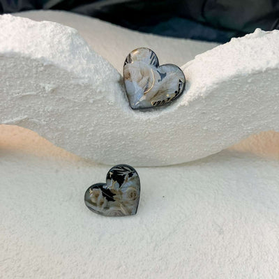 Keelin Design, Handgemaakte Oorbellen · Pearl · Hartjes Oorbellen · Gouden Ochtendbloesem