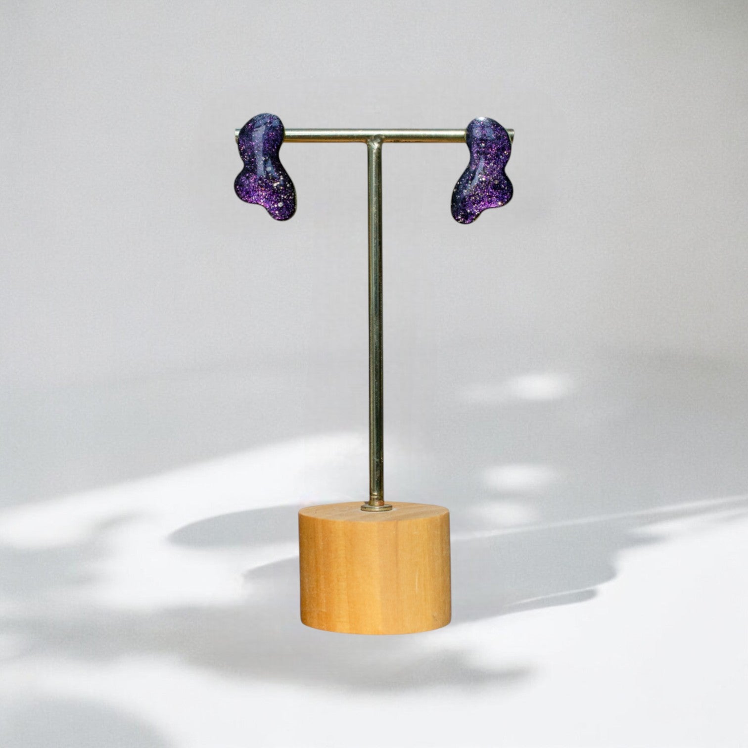 Keelin Design, Handmade Jewelry - Meau Statement Oorstekers - Midi (Paars)