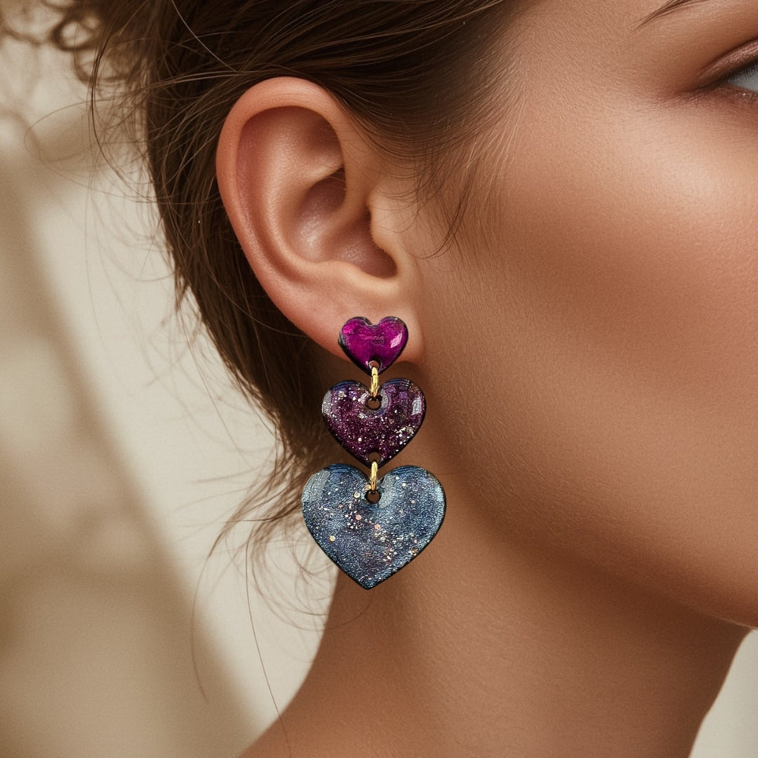 Lune [Exclusief Design] - Statement Hartjes Oorbellen (Zomer-Editie)