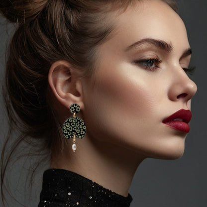 Aria Leopard Statement Oorbellen