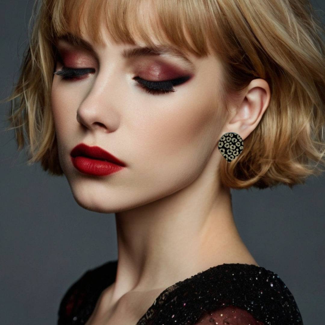 Kira Leopard Oorbellen - Midi