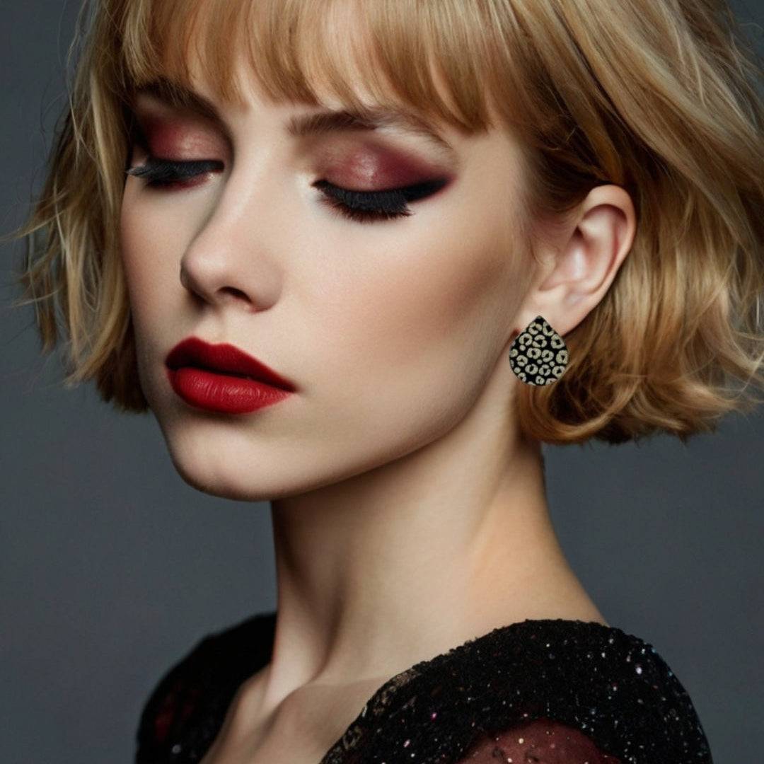 Kira Leopard Oorbellen - Midi