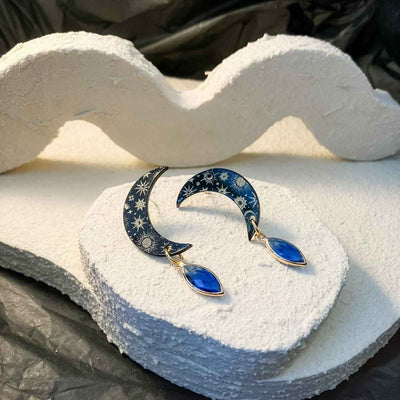 Keelin Design, Handgemaakte Oorbellen · Selene · Statement Maan Oorbellen · Glashanger