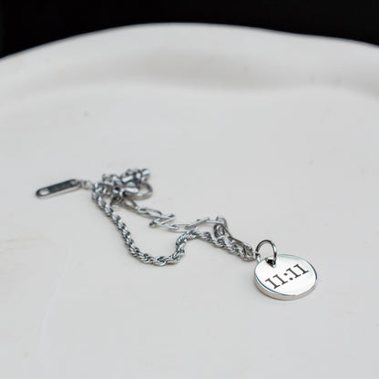 Gepersonaliseerd juweel: Fijne Armband met Rond Hangertje