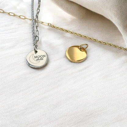 Gepersonaliseerd juweel: Fijne Armband met Rond Hangertje