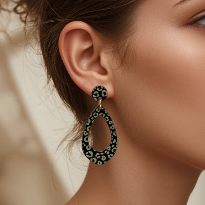 Zara Leopard Statement Oorbellen