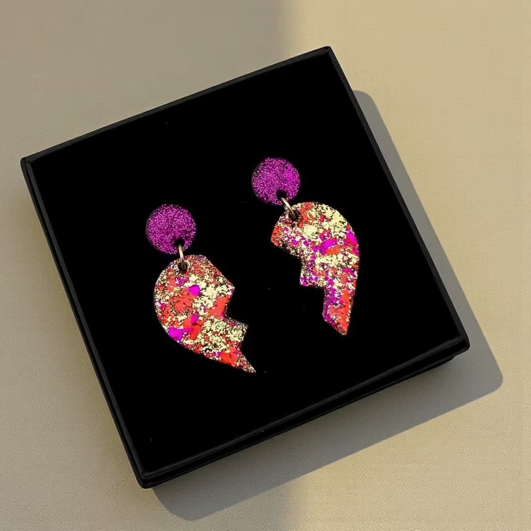 Noor · Gebroken Hart Statement Oorbellen - Keelin Design