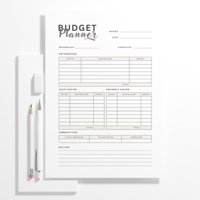 Printbare Planner Bundel Voor Kleine Ondernemers · 6 Printbare Werkbladen voor Doelen, Dankbaarheid, Planning & Budget (A4, PDF)