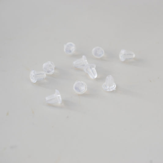 Transparante silicone oorbel stoppers (10 paar)