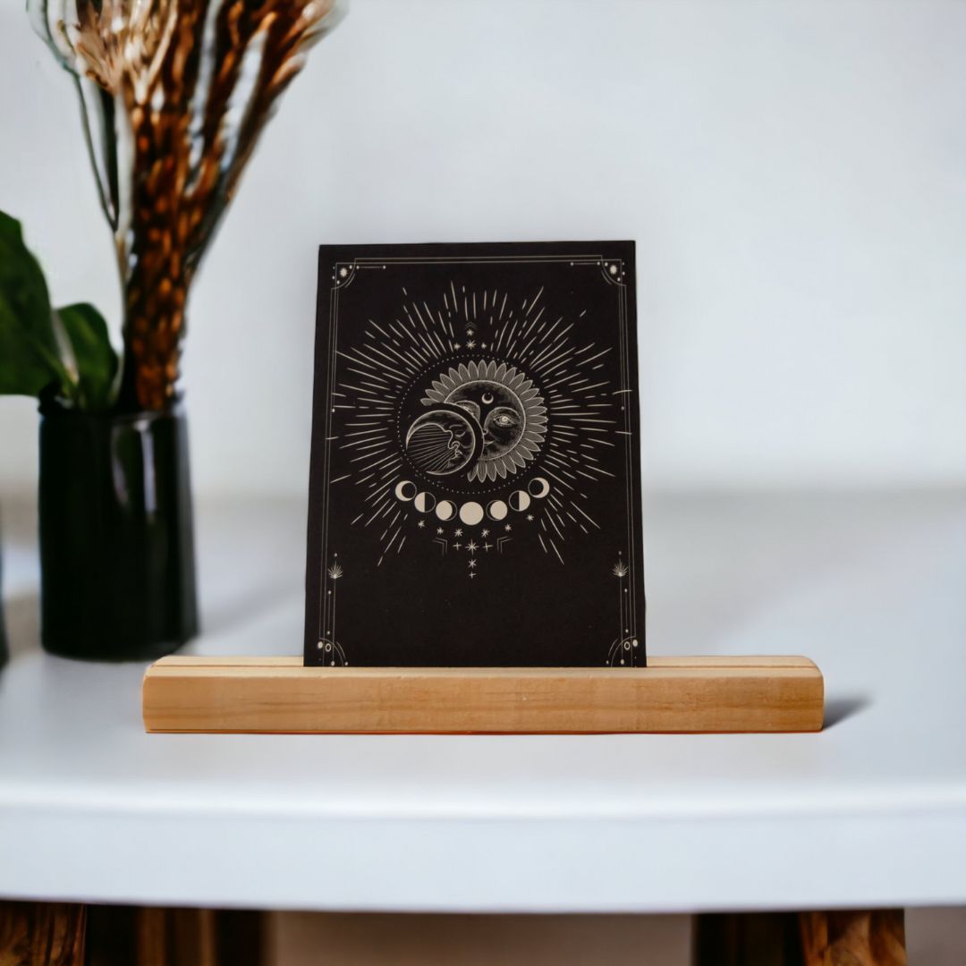 Greeting card - "Sun & Moon" - Black