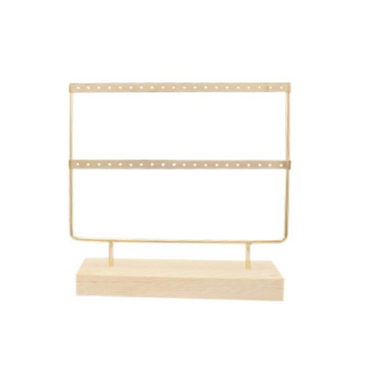 Sieraden display voor oorbellen - twee rijen - goud - Sieradenhouders - Keelin Design