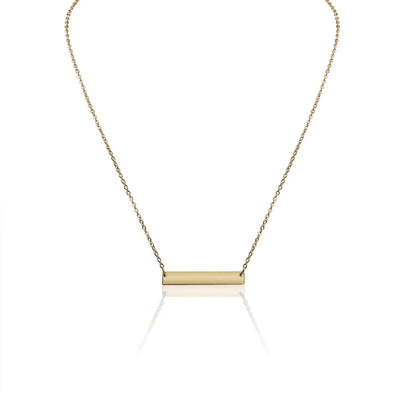 Gepersonaliseerde ketting met horizontale bar hanger - Keelin Design