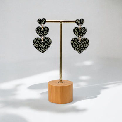 Luna - LEOPARD Statement Hartjes Goud - Keelin Design