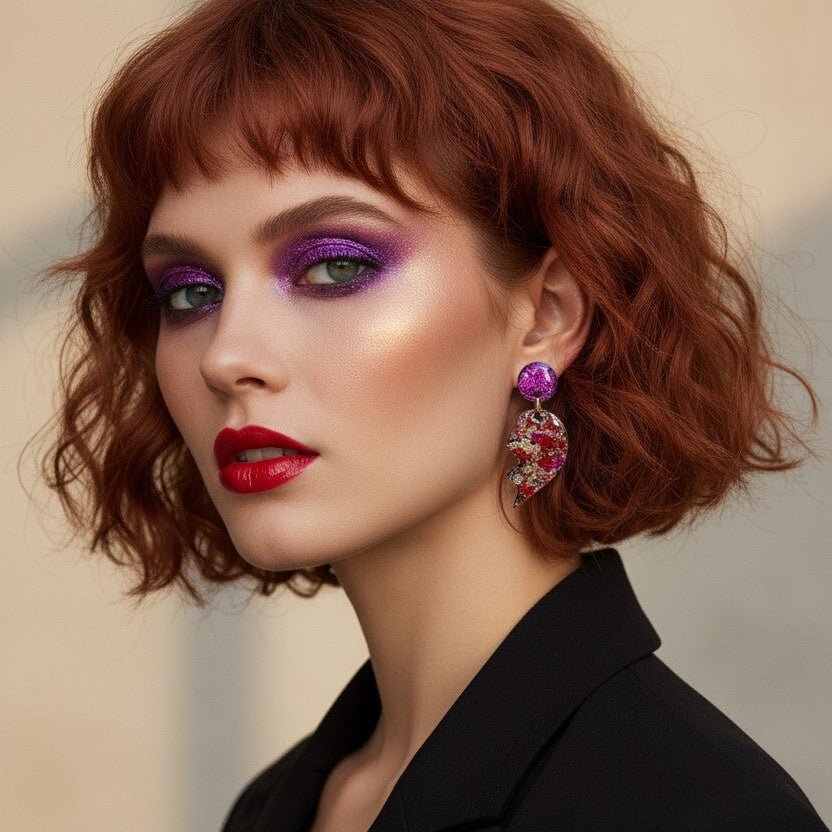 Noor – Gebroken Hart Statement Oorbellen - Keelin Design