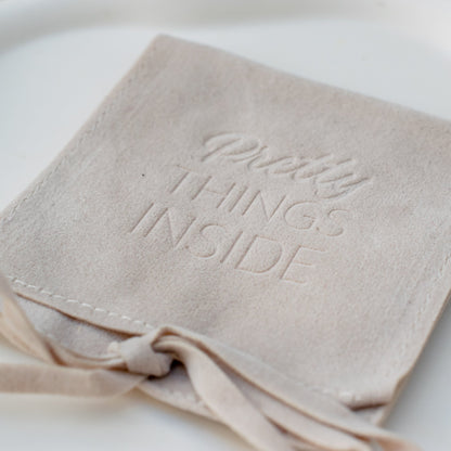 Sieradenzakje "Pretty THINGS INSIDE" - Beige - Keelin Design