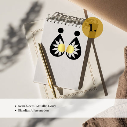 Statement Zonnebloem Oorbellen [Instant Design] - Keelin Design