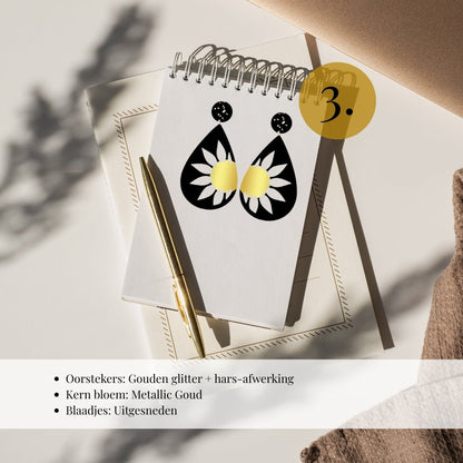 Statement Zonnebloem Oorbellen [Instant Design] - Keelin Design