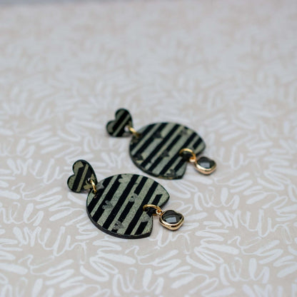 Stripes Love Statement - Love Stories Glas Hanger Goud - Keelin Design