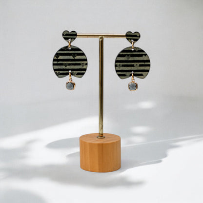 Stripes Love Statement - Love Stories Glas Hanger Goud - Keelin Design