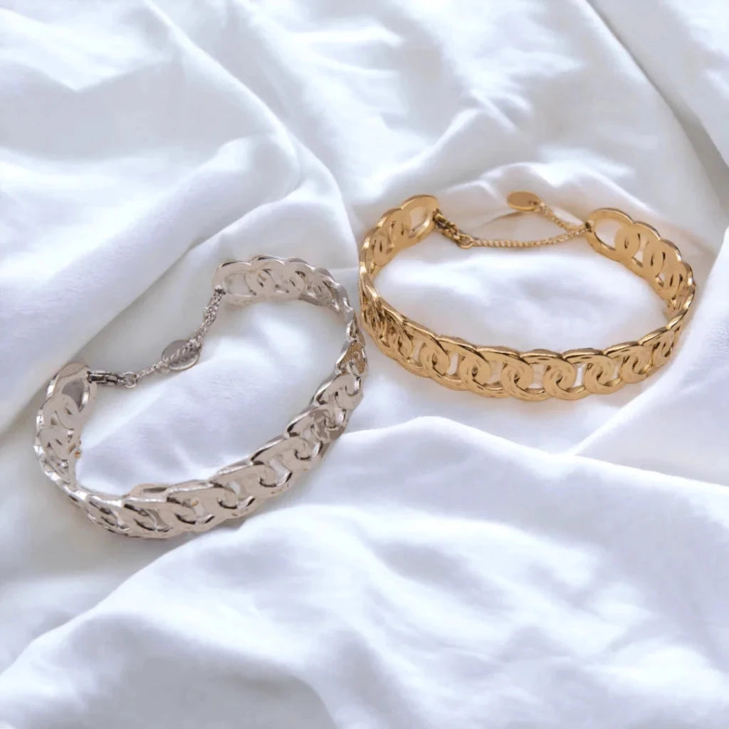 Trendy roestvrijstalen statement armbanden - Armband - Keelin Design
